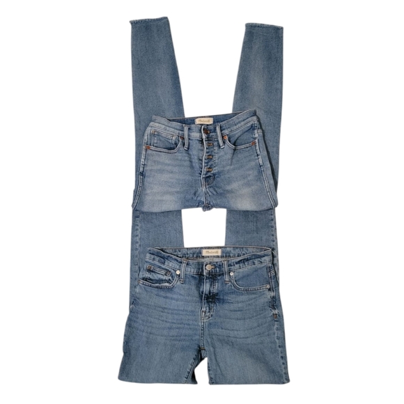 Madewell Blue Jeans Set Of 2 Size 26 - Picture 1 of 16